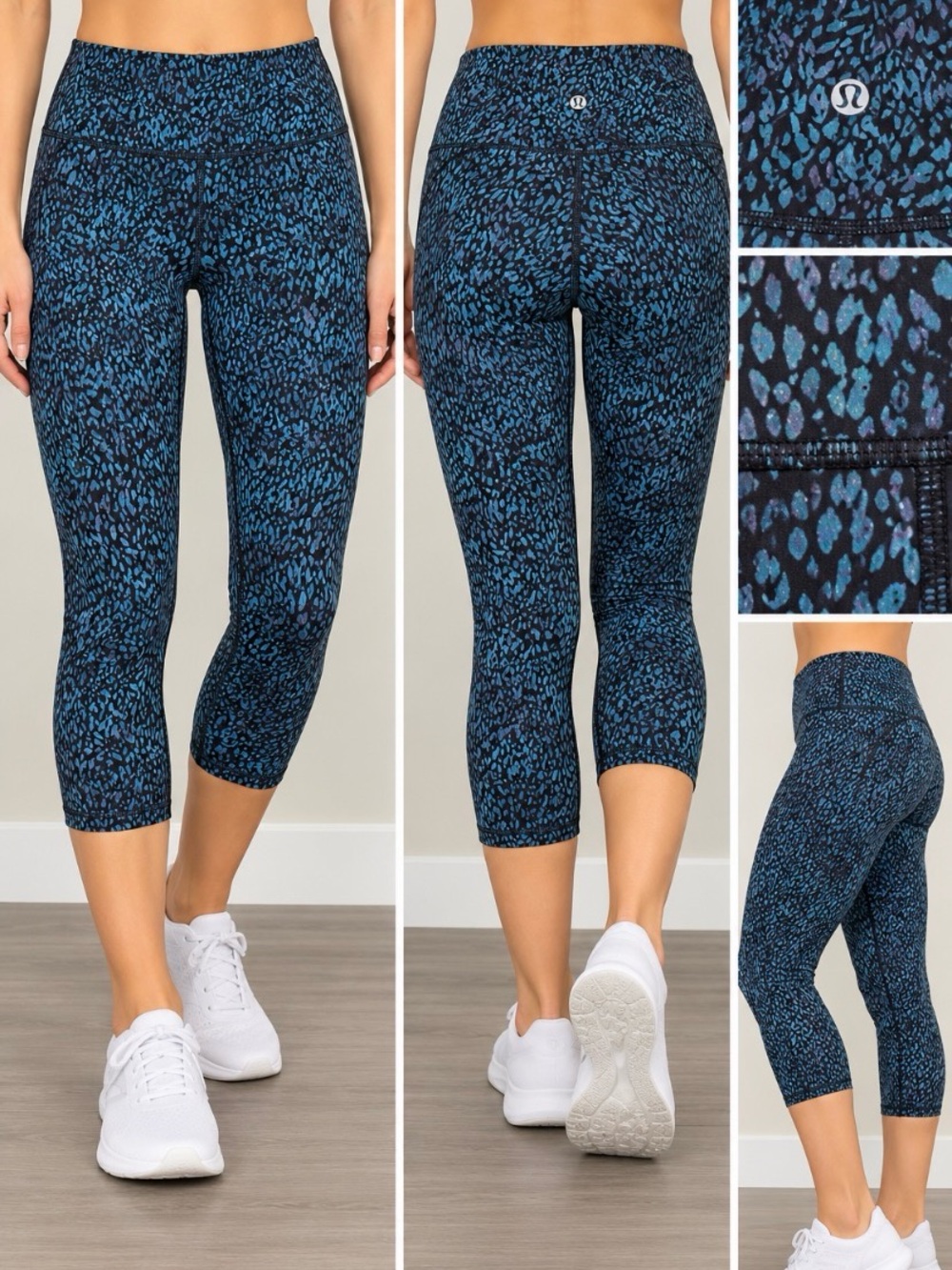 Lululemon Wunder Under Crop 21” Size 2 Illuminate Multi Black Luxtreme